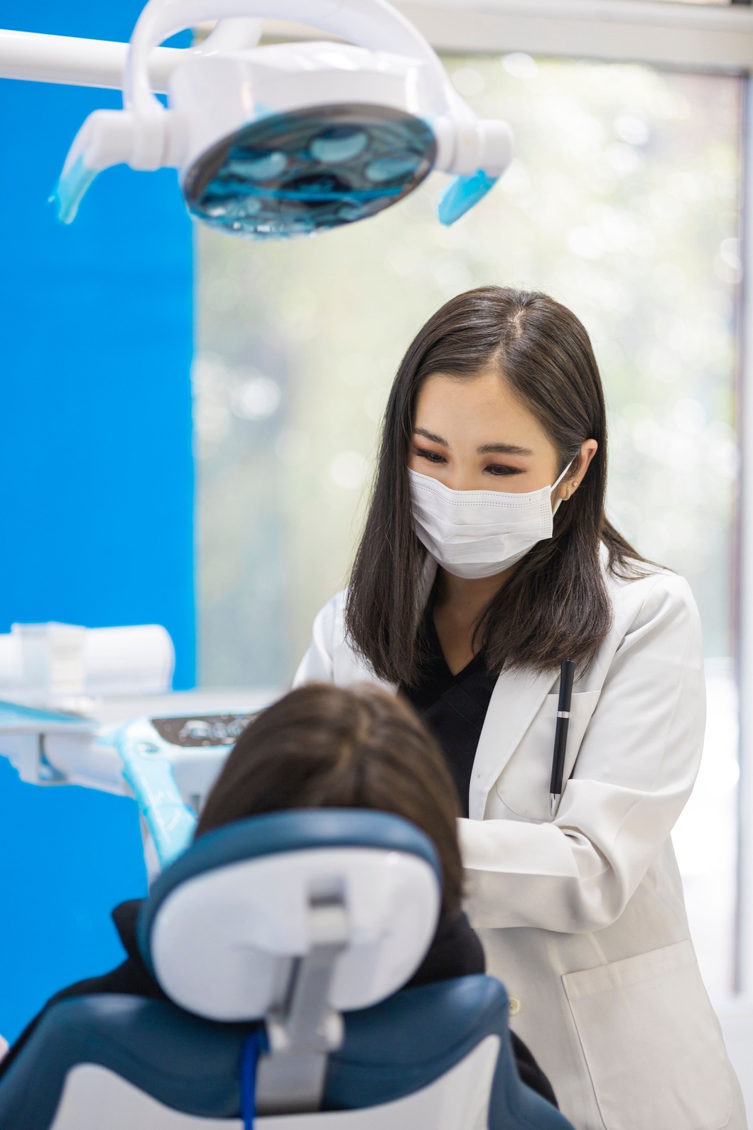Bright, modern treatment room at Aurelia Dental Studio